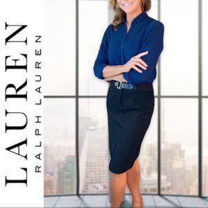 Lauren RALPH LAUREN Black Pencil Skirt 4 rn 41381